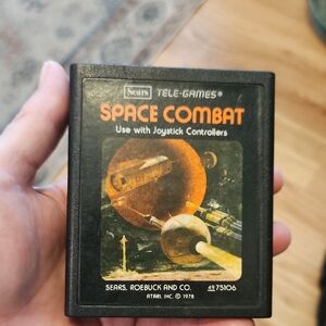 Sears Tele-Games Space Combat Cartridge - Black Vintage Video Game Circa 1978